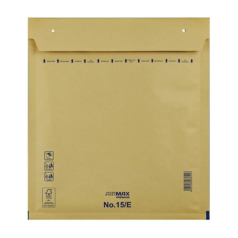 Brun Boblekuverter AIRMAX Nr. 15 - 250 x 275 mm. - 100 stk