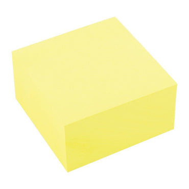 Notes blok 76x76mm - med 400 sider i gul - pakke med 6 stk