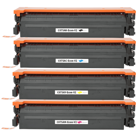 Pakke sæt Canon CRG 075 toner - 4 farver BK-C-M-Y - Kompatibel – 5.300 sider