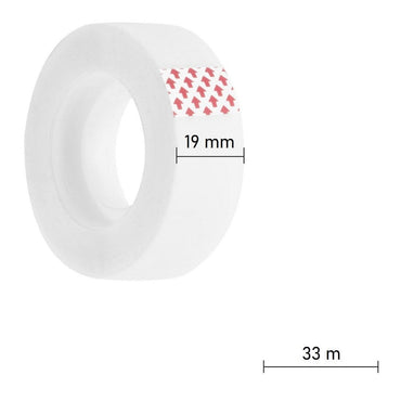 Tape Klar 8 stk - 19mm x 33 meter 50MIC