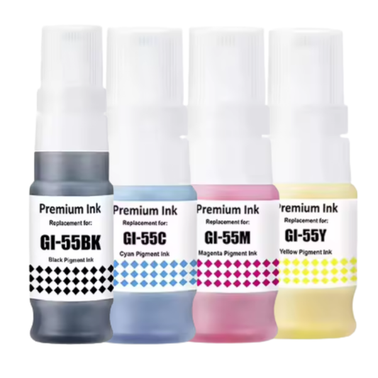 Pakke sæt Canon GI-55 4 farver BK-C-M-Y refill 280 ml – alternativ