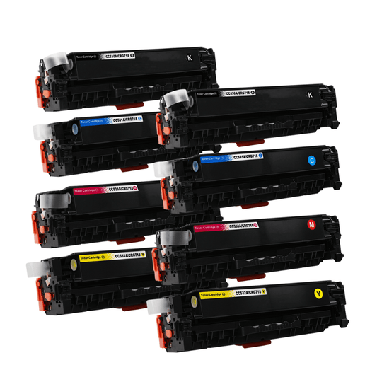 Pakke sæt Canon 718 – 2x4 farver BK-C-M-Y – kompatible – 23.800 sider