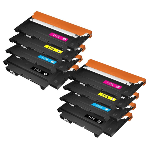 Pakke sæt HP 117A – 2 x 4 farver BK-C-M-Y – alternativ – 6100 sider