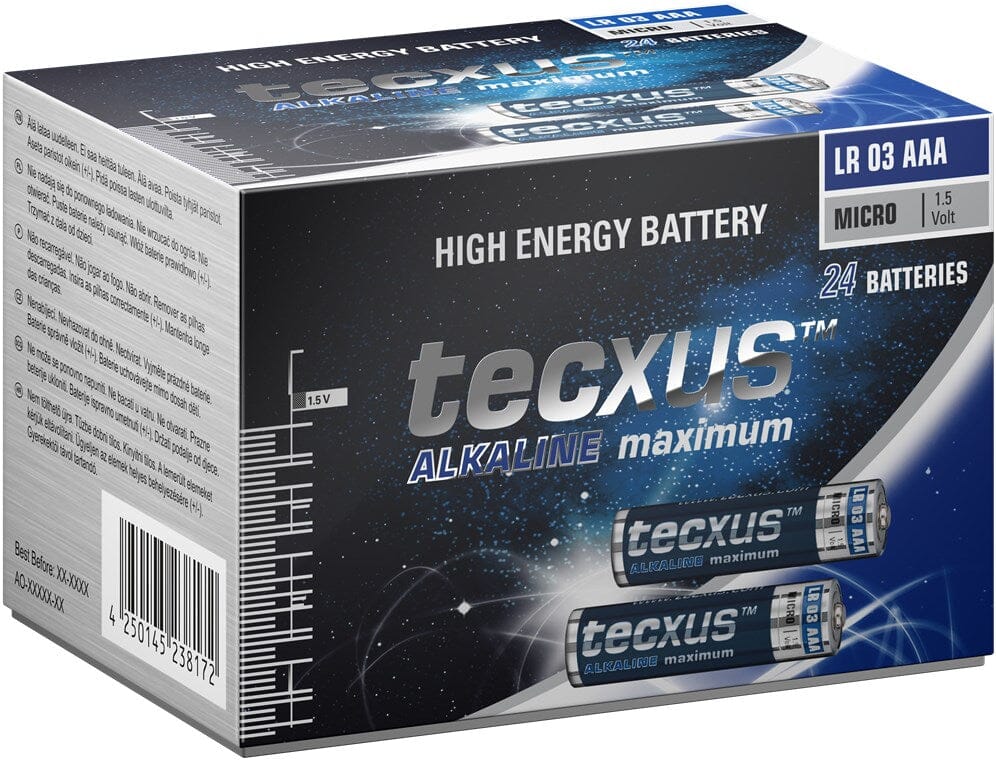 Tecxus - AAA Alkaline Batteri 24 Stk, 23817